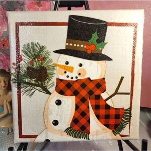 DECOUPAGE CANVAS PRINTS SNOWMAN ⛄️